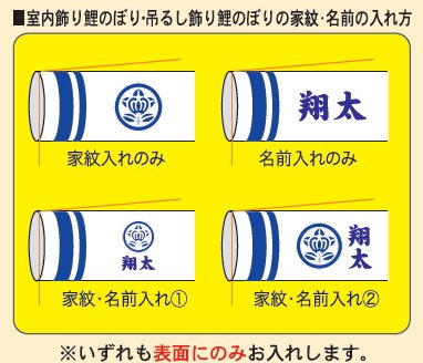 Amazon | 【高田屋人形店】室内鯉のぼり家紋入れ 家紋・名前入れ